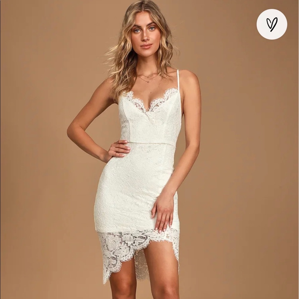 Lulus Flirting with Desire Lace Bodycon Dress